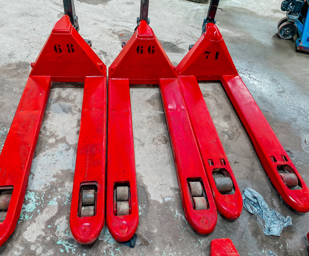 transpaleteira paleteira vermelha